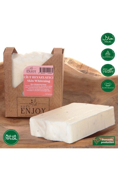 Enjoy Suds Enjoy Natural Skin Whitening Handmade Skin Tone Equalizing Soap 100 gr