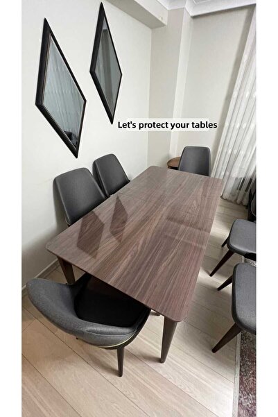 Akıllı Kağıt مفرش طاولة شفاف للغاية غير قابل للانزلاق - لاصق، لامع، وواقي