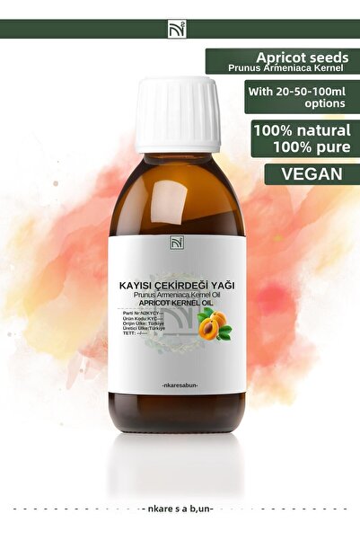 nkare 50 مل زيت طبيعي نقي 100% معصور على البارد - نواة المشمش