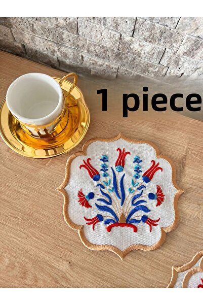 Nakışkonsept Șervețel de cocktail brodat cu model de faianță 1 bucată