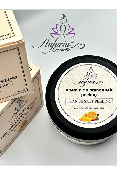 ANFORİA COSMETİC تقشير الملح مع فيتامين C والبرتقال