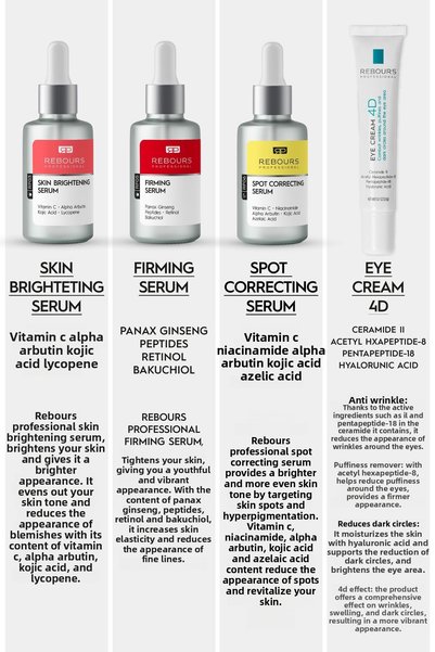 rebours professional Professional Brightening Firming 3 Types Serum Eye Contour Care Cream