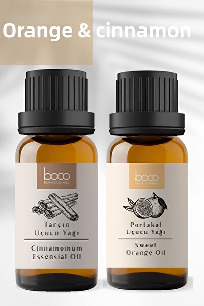 Boco Nature زيت عطري نقي بالبرتقال والقرفة 15 مل - مجموعة مميزة مكونة من قطعتين