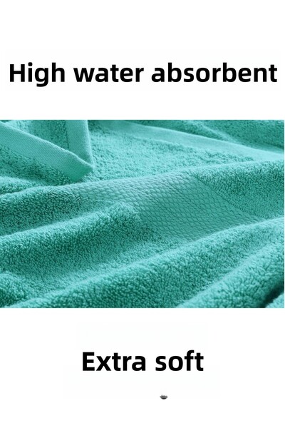 KAYABEY HOME Tyrkysová dvoudílná velká osuška ze 100% bavlny, měkká sprchová osuška na tělo s pruhovaným vzorem 90 x 150 cm