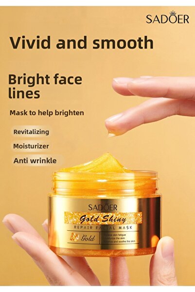 SADOER ®   قناع النوم الليلي المنعش المضيء من سلسلة جولد 120 جرام