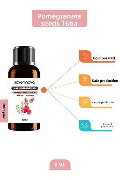 Savonnova 5 ml Natural Pomegranate Seed Oil - 100% Pure