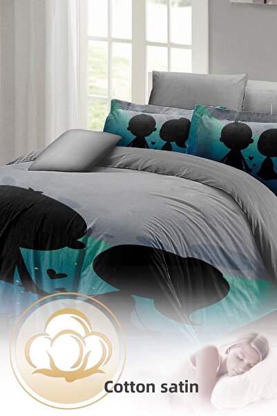 PerlaSera Τρισδιάστατο ειδικό σχέδιο για την ημέρα του Αγίου Βαλεντίνου - Διπλό παπλωματοθήκη, ελαφρώς υφαντό βαμβακερό σατέν