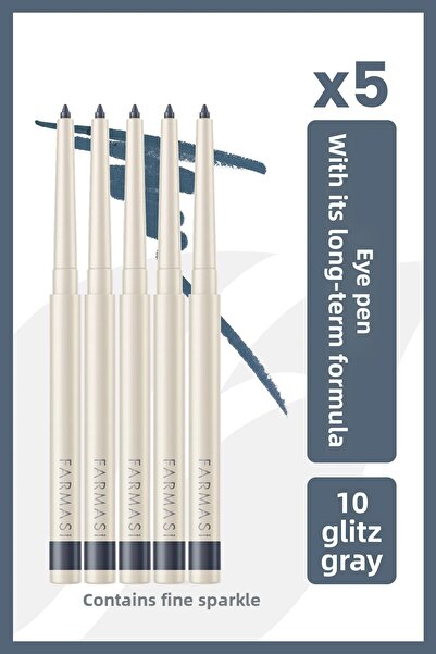 Farmasi 5 قلم تحديد عيون مصعد - 10 قطع جليتز جراي