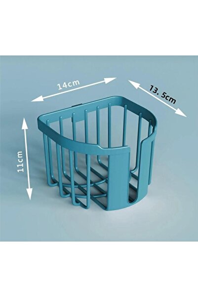 btm home 1 قطعة لاصقة عملية سلة ورق التواليت متعددة الوظائف الحمام المنظم الل...