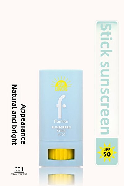Flormar Sun Lovers Vital Look Hydrating Effective Stick Sunscreen Spf50- 001 Transparent