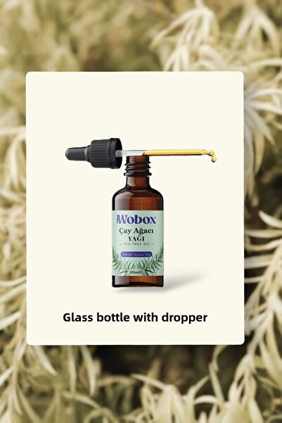 Wobox زيت شجرة الشاي 20 مل زيت شجرة الشاي نقي وطبيعي 100%