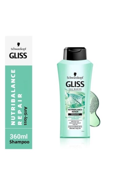 Gliss Nutritionbalance Reparation Shampoo 360 ml Anti-Hair Loss