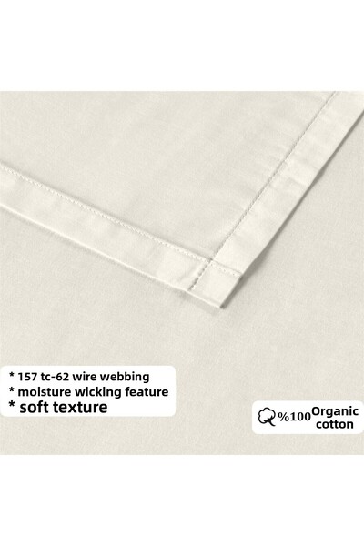 Evim 100% Cotton Akfil Flat Sheet Set 160X240 Off White Single