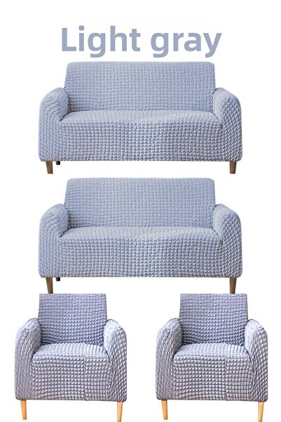 E BAHAR 3+3+1+1 Husă pentru set de canapele Bürümcük. Husă pentru canapea extensibilă elastică fără tiv