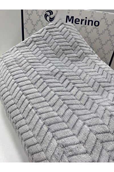 Merinos Modern Line 3 Piece Blanket Bedspread-a.grey