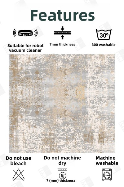 Faiend 2-Piece Washable Non-Slip Based Bath Mat and Rug Set - 4-Piece Toilet Seat Set