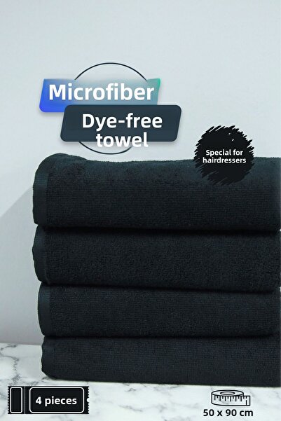 denizlicotton منشفة شعر من الألياف الدقيقة خالية من الصبغة مقاس 50 × 90 سم، م...