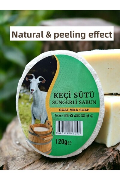 MANİSA BİRLİK Sponge Natural Soap with Goat Milk 120 Gr 1 piece