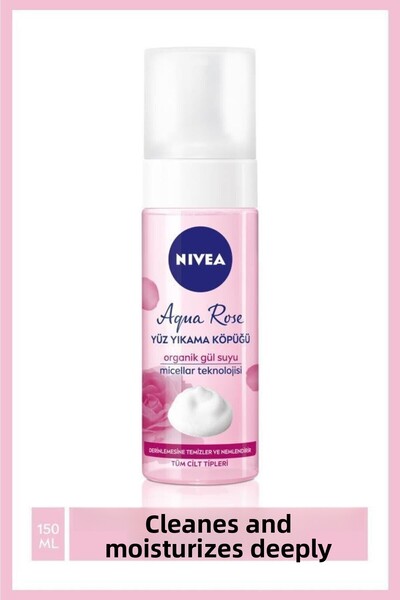 NIVEA رغوة غسول الوجه أكوا روز بماء الورد العضوي 150 مل