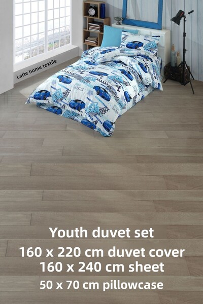 LATTE TEKSTİL Set cuvertură de pilota pentru copii/adolescenti cu model de ma...