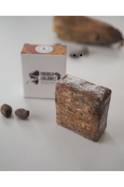 FADHILA ORGANICS مضاد للعيوب وحب الشباب - صابون أسود أفريقي طبيعي 100%، منقي ومنظف ومهدئ، 125 جرام
