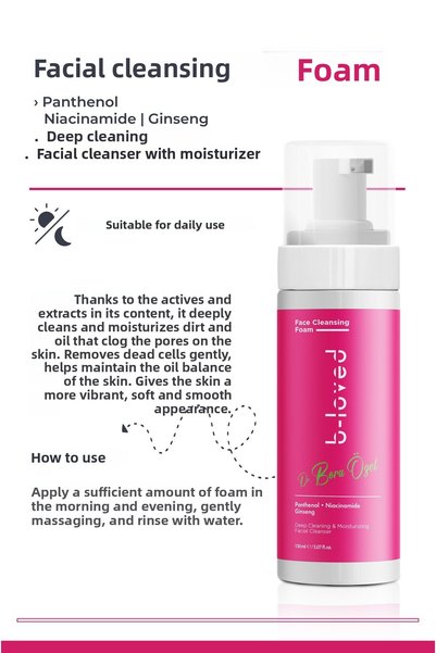b-loved 3-Piece Skin Care Set Facial Cleansing Foam Enzyme Peeling Intensive Moisturizing