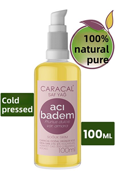 caracal زيت اللوز المر النقي المعصور على البارد 100 مل - Prunus Amygdalus Ama...