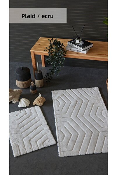 İyi Geceler İstanbul Σετ σκουριάς 2 τεμαχίων Hcw καρό εκρού βαμβακερό