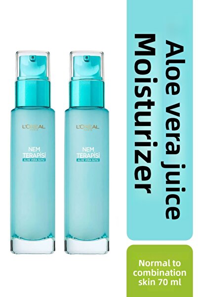 L'Oreal Paris Aloe Vera Moisture Therapy Water - 70 ml 2 Pack, Combination Skin