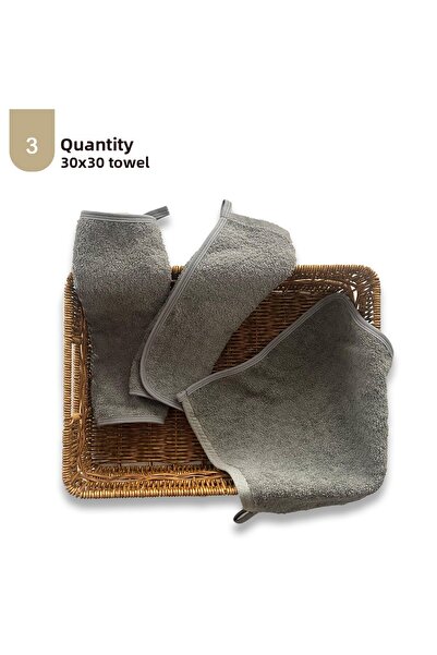 MEŞELİ TEKSTİL 3 Pieces Multi-Purpose 30X30 Kitchen Travel School Caravan Ablution Care Towel
