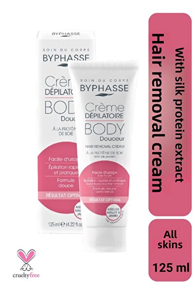 BYPHASSE Hair Removal Cream with Silk Protein Extract 125ml