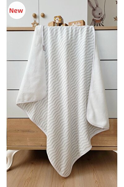 Alpar Tekstil Plush Welsoft Winter-Spring Double Sided Layer Girl-Boy Baby Blanket BLUE/STREIFE