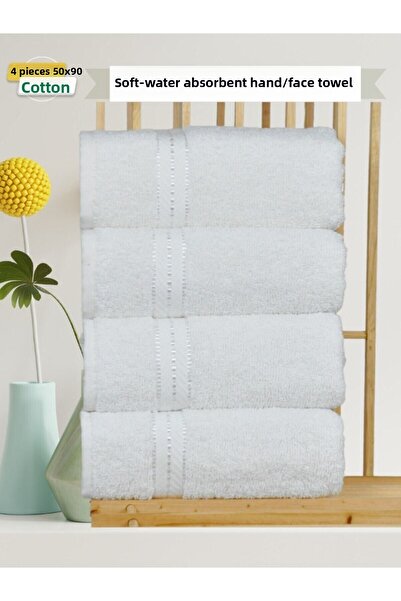 Şelale Dilany 4 Pieces Soft Water Absorbent Cotton 50X90 Hand/Face Towel Set