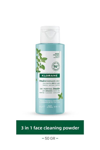 Klorane بودرة تنظيف الوجه 3 في 1 50 جرام