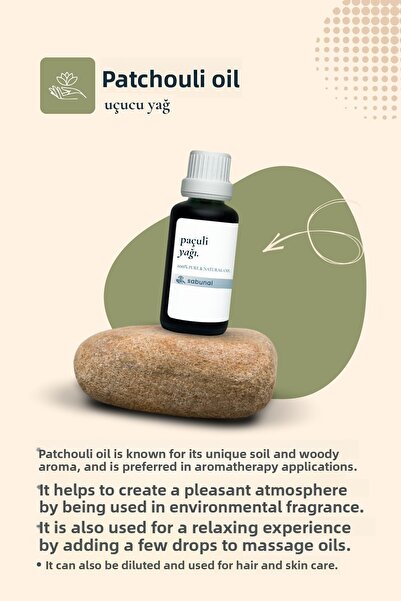 sabunal زيت الباتشولي 30 مل - زيت للعلاج العطري والتوازن