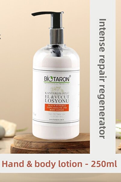 Biotaron لوشن عضوي لليدين والجسم بخلاصة نبتة سانت جون - مرطب ومزيل لعلامات ال...