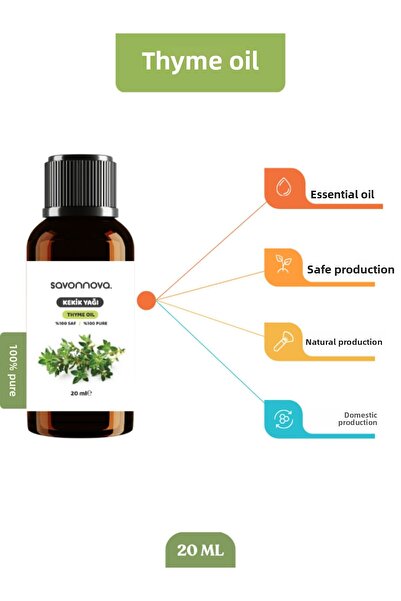 Savonnova 20 مل زيت الزعتر الطبيعي النقي 100%