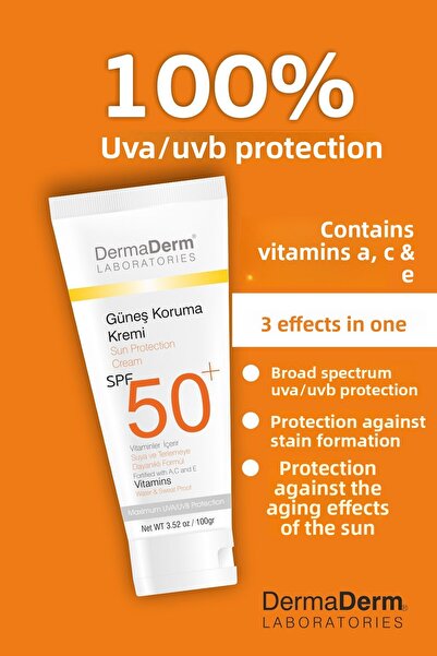 DermaDerm 100 ml SPF 50 Sun Protection Cream
