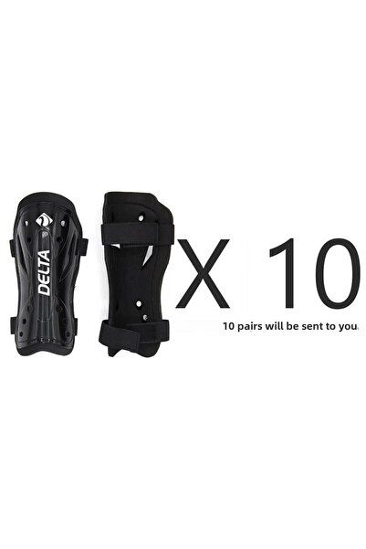 Delta Black 10 Pairs (20 Single) Shin Guard Football Kick Pad Football Player...