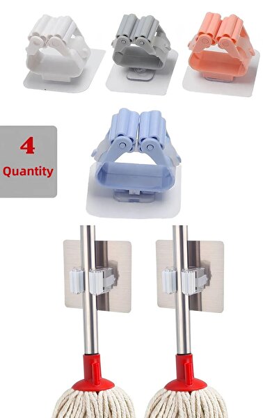 Kitchen Dream 4 buc Perie Mătură Mop Mop Suport pentru mâner Umeraș multifuncțional pentru mop montat pe perete