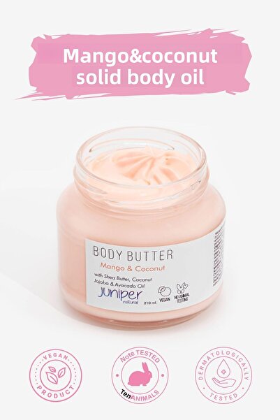 Juniper Natural زيت الجسم الصلب الطبيعي بالمانجو وجوز الهند - مرطب، مرمم، نبا...