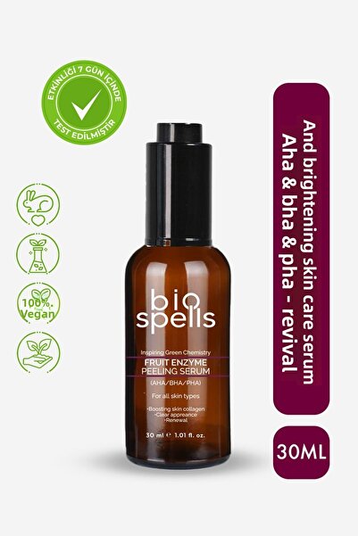 bio spells مصل تقشير إنزيم الفاكهة - 30 مل، مصل العناية بالبشرة المنشط والتفت...