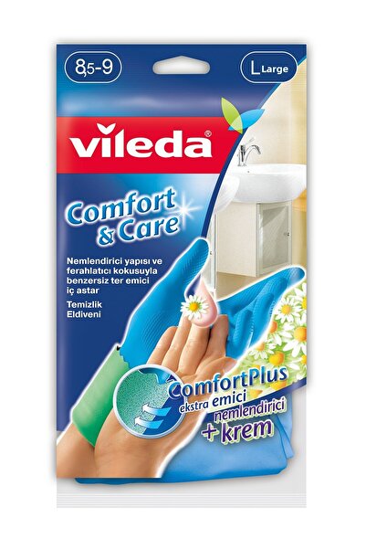 Vileda قفازات أطباق مريحة كبيرة الحجم