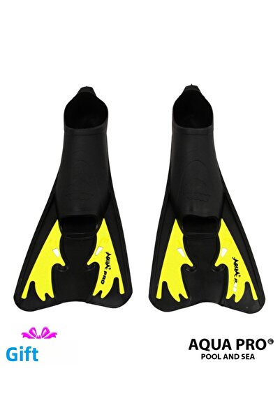 hediyecik زعانف غوص سنوركل لحمام السباحة والبحر باللون الأصفر