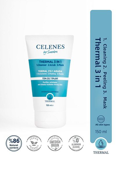 Celenes Thermal 3in1 Peeling Mask Cleanser 150ml All Skin