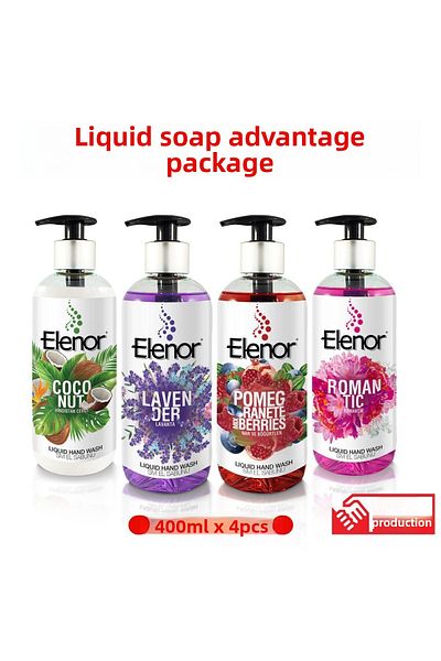 ELENOR Liquid Soap 4-Piece Advantage Pack 4 x 400 ml