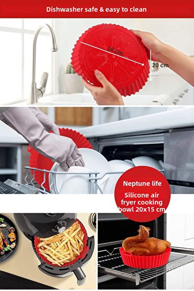 Neptün Life Airfryer Master الخبز ورق الخبز السيليكون Airfryer