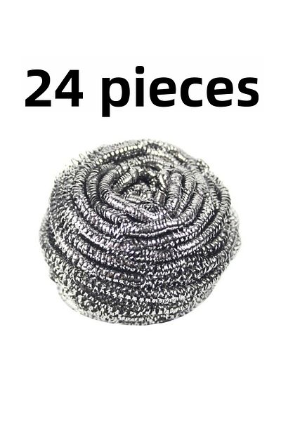 Tiesa Home 24Pcs Stainless Chrome Dish Scrubbing Wire Ball Wire