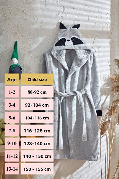 Formeya 100% Cotton Baby Kids Bathrobe Hooded Embroidered Animal Figured Bathrobe