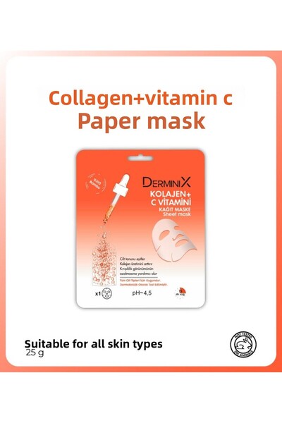 Derminix قناع ورقي بفيتامين C بالكولاجين